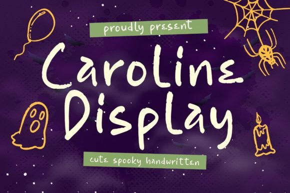 Caroline Display: A Spooky Script Font for Creative Branding