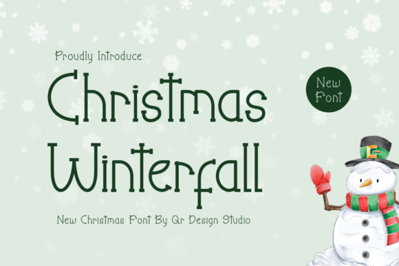 Christmas Winterfall Font for Business