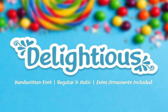 Delightious: A Playful Script Font