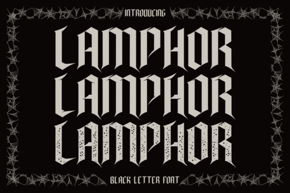 Lamphor: A Bold Blackletter Font