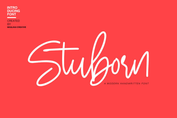 Stuborn: A Script Font for Bold Campaigns