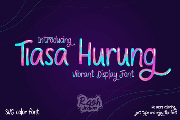 Tiasa Hurung: A Colorful Display Font